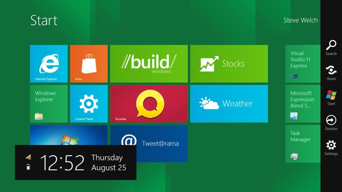 Windows 8 Start Screen
